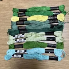 Cosmo 刺繍糸 11本セット グリーン系