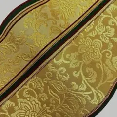 花まる様専用 半幅帯 小袋帯 正絹 博多織 芥子色 美しい和更紗文様