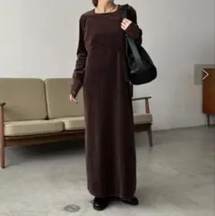 CAPRICIEUX LE'MAGE ベロアアシメレイヤードワンピース