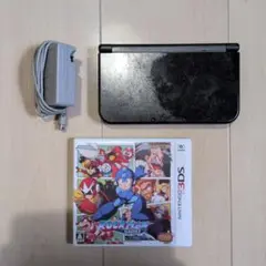 Newニンテンドー3DS LL メタリックブラック 本体　アダプター、ソフト付き