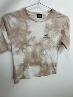 CAMP7 Tシャツ 140 ブラウン　キッズ　子供　半袖　茶色　ベージュ　柄