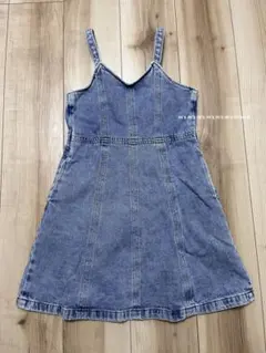 GU ジーユー　デニムワンピース　女の子　ジャンパースカート