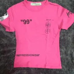 Off-White Impressionism Tシャツ ピンクのサムネイル