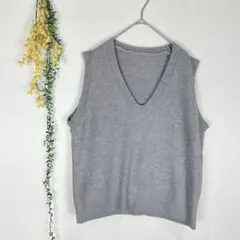 girlydoll ガーリードール　ジレ　ベスト　グレー　ゆるだぼ　大きめ