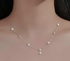 シルバー 花モチーフ ネックレス