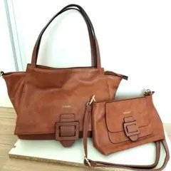 FIRANO バックル付きトートバッグ＆ショルダーバッグセット