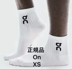 正規品　新品　On オン　ロゴソックス　1足　ホワイト　レディース　XS