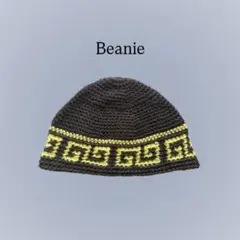 【ハンドメイド】クラッシャーハット ビーニー ニット帽