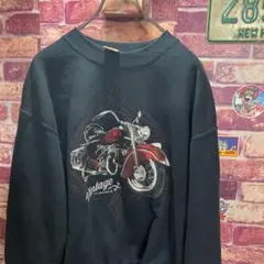 アメリカンバイク　ビッグプリント　スウェット トレーナー 古着