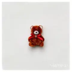 モールベア　おすわりテディベア　ダークブラウン　ハンドメイドミニチュアぬいぐるみ