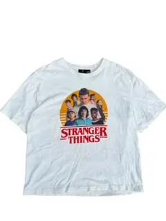 ストレンジャーシングス　プリントTシャツ　H&M Lサイズ　ホワイトのサムネイル