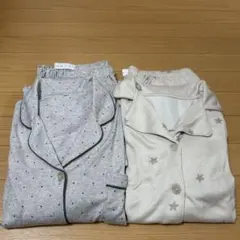 西松屋 マタニティ パジャマ 星柄 ＆ ドット 長袖 2組セット