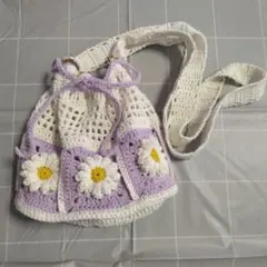 手編み　モチーフ　ショルダーバッグ