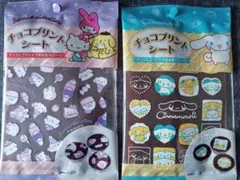 チョコプリントシート サンリオ キャラクターズ＆シナモロール