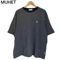 ミュエータ　リンガー風Tシャツ　ワンポイント　レディース　ボーダー　綿　ロゴ