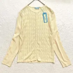 【新品】NOLLY’S ミコクリエ ダイヤ柄 シアーニットカーディガン 日本製のサムネイル