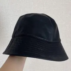 ローリーズファーム バケットハット バケハ レザー ブラック