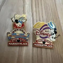 wdw Disney Market place ピンバッジ 2点