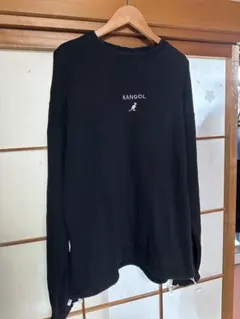 KANGOL バックプリント 長袖Tシャツ ブラック Mサイズのサムネイル
