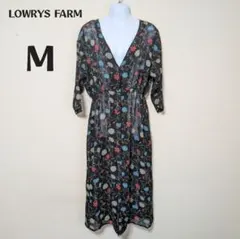 LOWRYS FARM ローリーズファーム 花柄 ロングワンピース シアー M