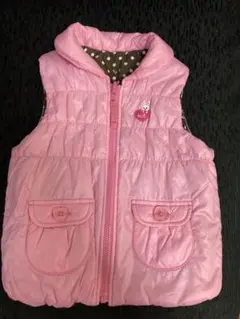 ミキハウス　サイズ90 ピンク色　リバーシブルベスト
