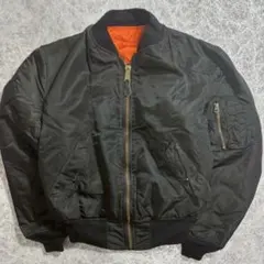 美品 ALPHA USA製 MA-1 フライトジャケット ブラック M 90s