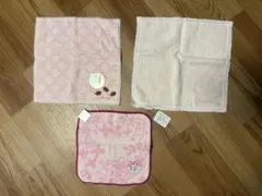ピンクハンドタオル3点セット