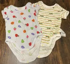 絵本コレクション ボディスーツ　はらぺこあおむし　2枚セット　70