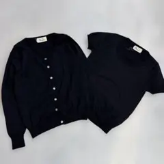 Mannaマンナ　ラメ入りアンサンブル　カーディガン　ブラック