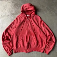 60s〜80s赤　フェード　ジップパーカー　usa製 片爪 短丈 60s〜80s赤 フェード ジップパーカー usa製 片爪 短丈 60s〜80s
