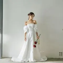 ドレスプロダクション　ボリュームスリーブ オフショルダー W304