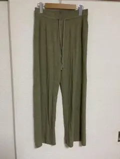 ユニクロ ウォッシャブルニットリブパンツ