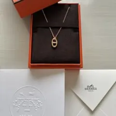HERMES エルメス ファランドール ネックレス ピンクゴールド - メルカリ