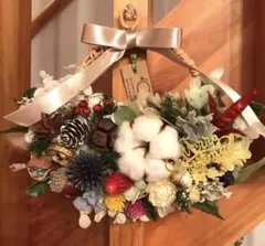 クリスマスリース ドライフラワー インテリア
