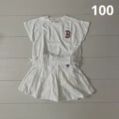 プティマイン☆MLBロゴ刺繍セットアップTシャツ100