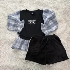 CUTE LOVE プルオーバーとショートパンツセット