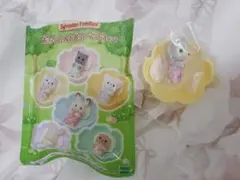 お花のベッドセット シルバニアファミリー ハスキーの小さい赤ちゃん　ドレイク