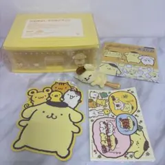 ポムポムプリン　セット売り　引き出し　おりがみ　ハガキ　手のひらぬいぐるみ