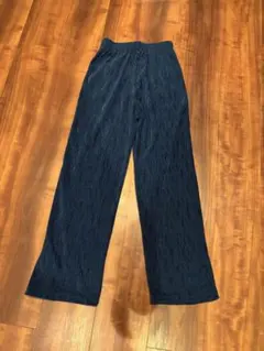 GLOBAL WORKダークブルーワイドレッグパンツ 150