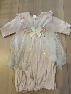 ピンク フリル チュール ツーウェイ・ドレスオール