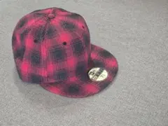 【ニューエラ】 59FIFTY 赤黒 チェック柄 キャップ 7 3/8のサムネイル