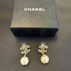 未使用》CHANEL シルバー パール ハートピアス レア シャネル 正規品 