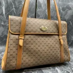 ✨美品✨GUCCI GG ハンドバッグ ブラウン レザー ゴールド金具 ロゴ
