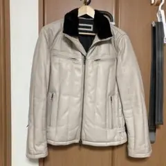レザージャケット Lサイズ ライトベージュ