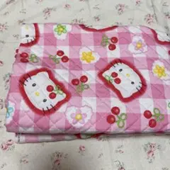 【レア】ハローキティ　さくらんぼ柄キルティング布1998年製　レトロ