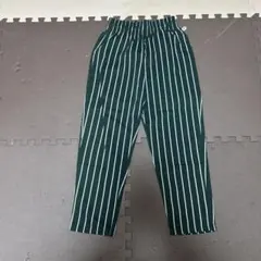 Cookman ストライプ ワークパンツ ダークグリーン