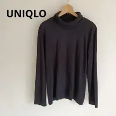 ユニクロブラック タートルネックセーター