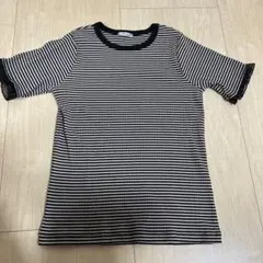 しまむらmysa closet 田中里奈　テレコボーダー半袖Tシャツのサムネイル