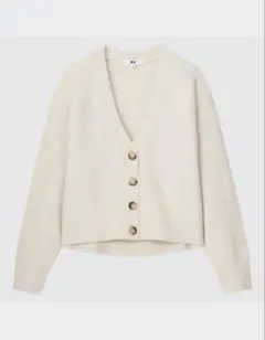 スフレヤーンVネックショートカーディガン