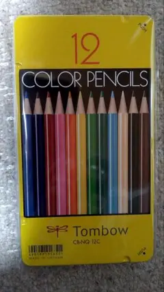 トンボ鉛筆 缶入色鉛筆 12色 NQ CB-NQ12C